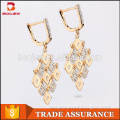 New design most popular product high quality 925 sterling silver earrings Saudi gold plated jewelry